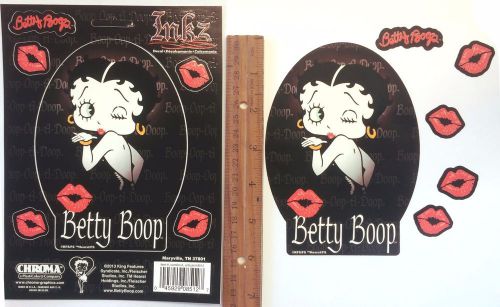 Adorable *betty boop* throwing kisses  indoor / outdoor sticker set