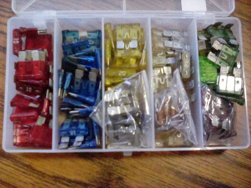 140pc recycled used ato blade fuse auto truck assorted kit 2 5 7.5 10 15 20 25 3