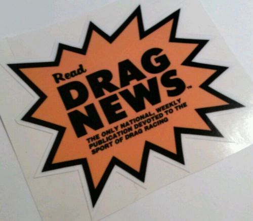Drag news sticker decal hot rod nostalgia vintage look drag race