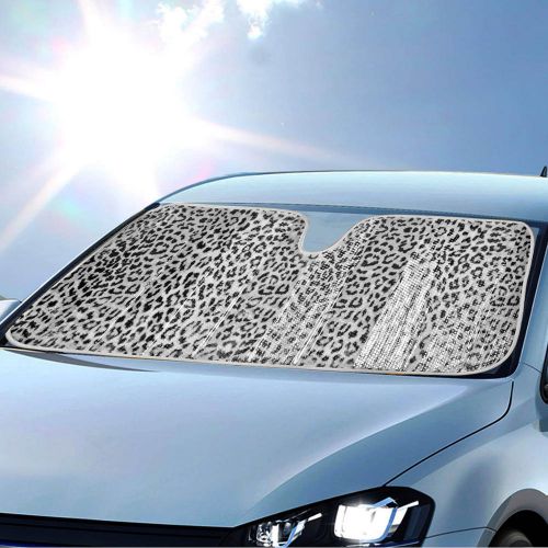 Bdk leopard gray car sunshade windshield protection full shield visor