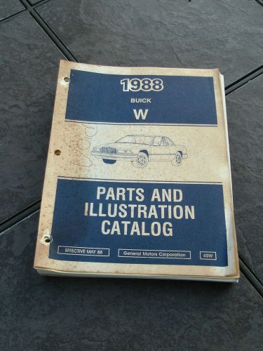 1988 buick regal w parts catalog manual limited custom dealer book oem factory
