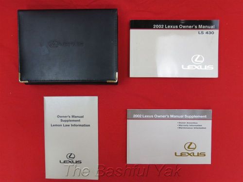 2002 lexus ls 430 owners manual with case ls430
