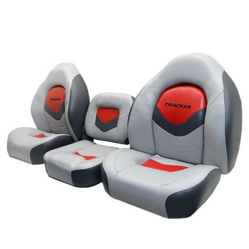 Tracker marine 173780 gray charcoal red boat bench seat (set of 3)