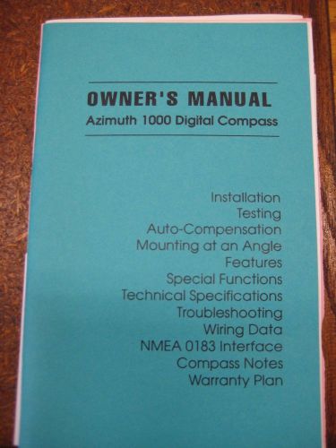 Kvh azimuth 1000 digital compass owners manual