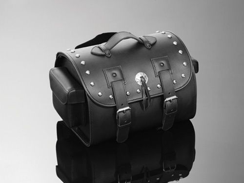 Highway hawk real leather suitcase with studs
