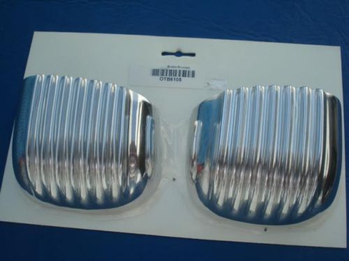 Otb gear #6105 early ford 1939-48 finned drum brake air scoops polished aluminum