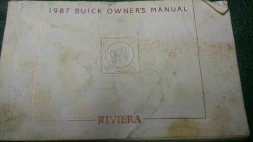 1987 buick riviera owners manual
