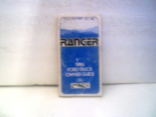 1986 ford ranger factory owners manual