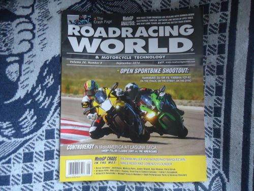 Roadracing world &amp; motorcycle technology september 2016 magazine unread new!!