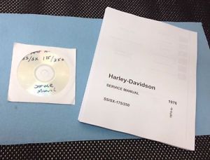 Harley davidson ss sx 175 250 service repair manual book &amp; cd-r disc on sale!!!!