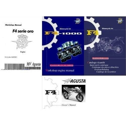 Mv agusta f4 service &amp; parts manual on a cd