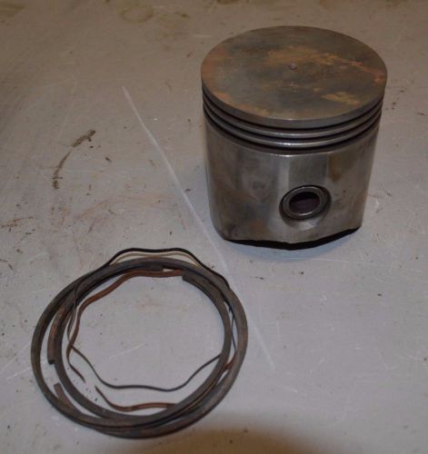 (1) chevrolet 6 cyl cast iron piston with wrist pin and rings - ohio piston co.