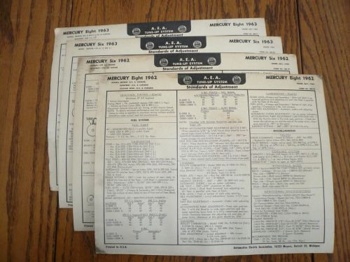 1969 1971 mercury a e a tune-up system  me 32 33 34 35 vintage 4 charts