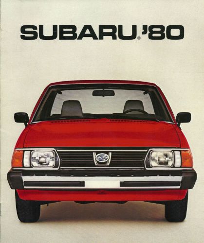 1980 subaru brochure / catalog: dl,gl,station wagon, brat,4wd,hatchback,sedan,