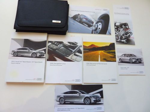 2013 audi a7 s7 sportback owners manual book set with case *free shipping