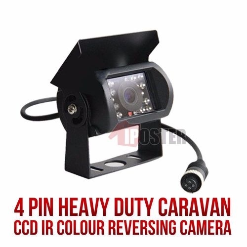 4pin reversing rear view ccd camera 18 ir leds night vision waterproof 12-24v