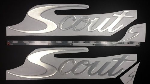 Scout boat emblem stickers set chrome - resistant to mechanical shocks - adesivi