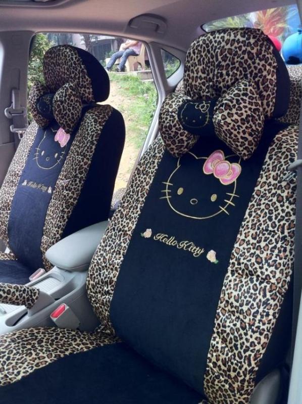 10pcs hello universal kitty auto/car seat covers set high quality washable