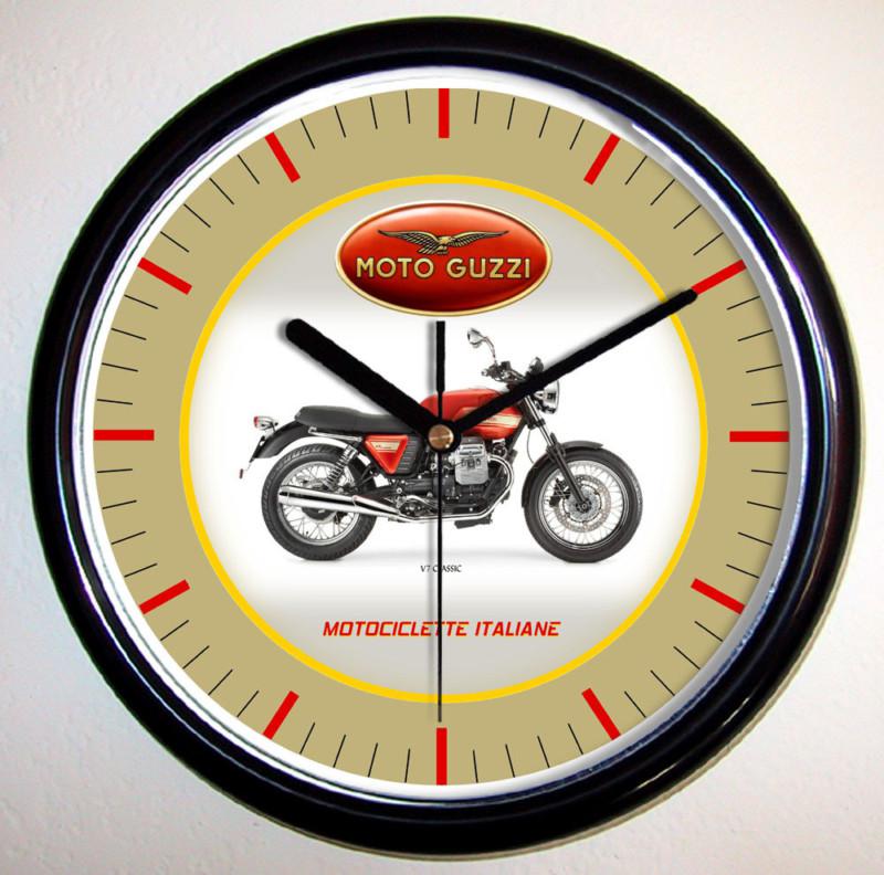 Moto guzzi v7 classic motorcycle wall clock 2011