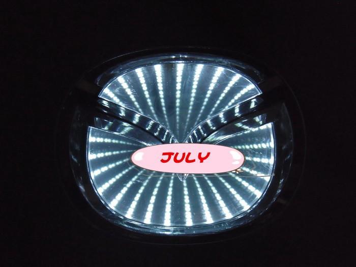 10.1*8 cm white car led light emblem,3d car badge,for mazda m 6, 3d logo