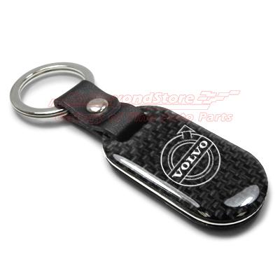 Volvo logo real carbon fiber key chain, official licensed product + free gift