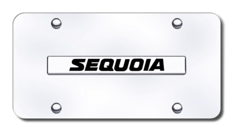 Toyota sequoia name chrome on chrome license plate made in usa genuine