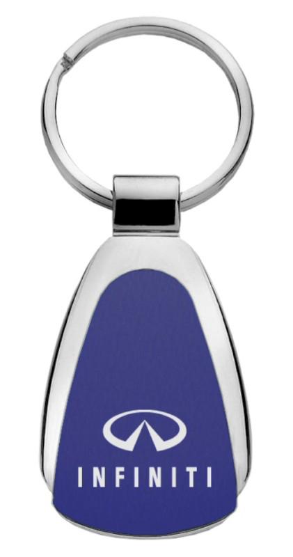 Infiniti blue teardrop keychain / key fob engraved in usa genuine