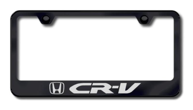 Honda crv laser etched license plate frame-black made in usa genuine