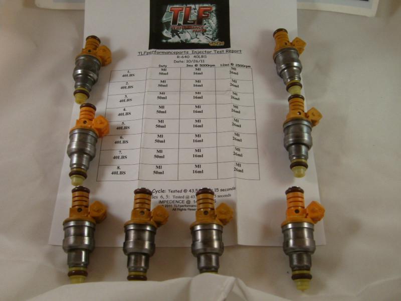  chevrolet  1986-04 camaro 40#lbs/hr set of  8 ev-1 connection fuel injectors