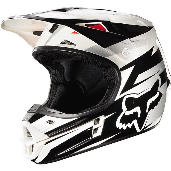 Black l fox racing v1 costa helmet 2013 model