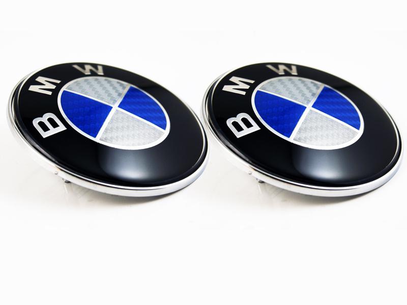 2 pcs blue and white trunk hood emblem for bmw new with free shipping