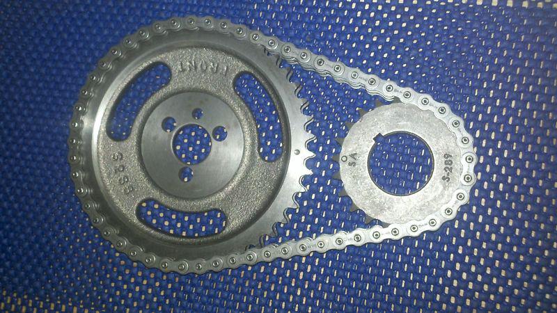 Sbc chevy double row timing chain set 265 283 305 327 350 383 400 434