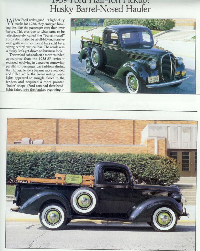 1939 ford 1/2 ton pickup truck 4 page color article