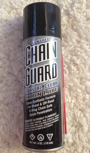 Maxima crystal clear chain lube chain guard 6 oz can street and off road use