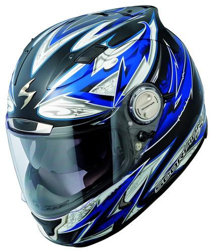 Scorpion exo-1100 street demon full-face helmet blue