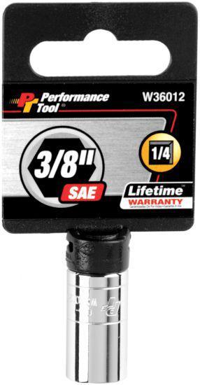 Performance tool w36012 - 1/4" drive ~ 3/8"  6 point socket