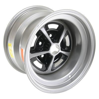 Wheel vintiques 50 ss396 silver with black painted slot wheel 15"x10" 5x4.75"