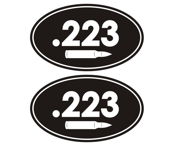 .223 ammo can decal set 4"x2.4" oval 223 cal rifle vinyl sticker u5ab