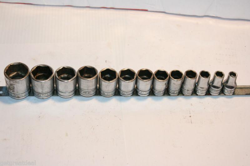 Snap-on tools 1/2" drive shallow 6-point socket set 13pc 3/8"-1 1/8"