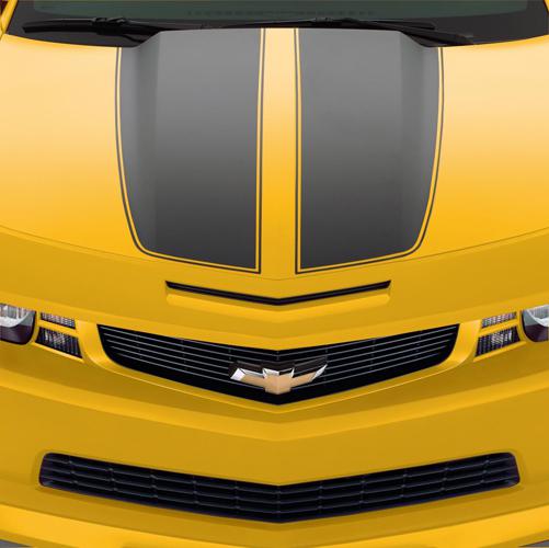 11-13 chevy camaro black w/ rally yellow grille + bowtie emblem by gm 20999485