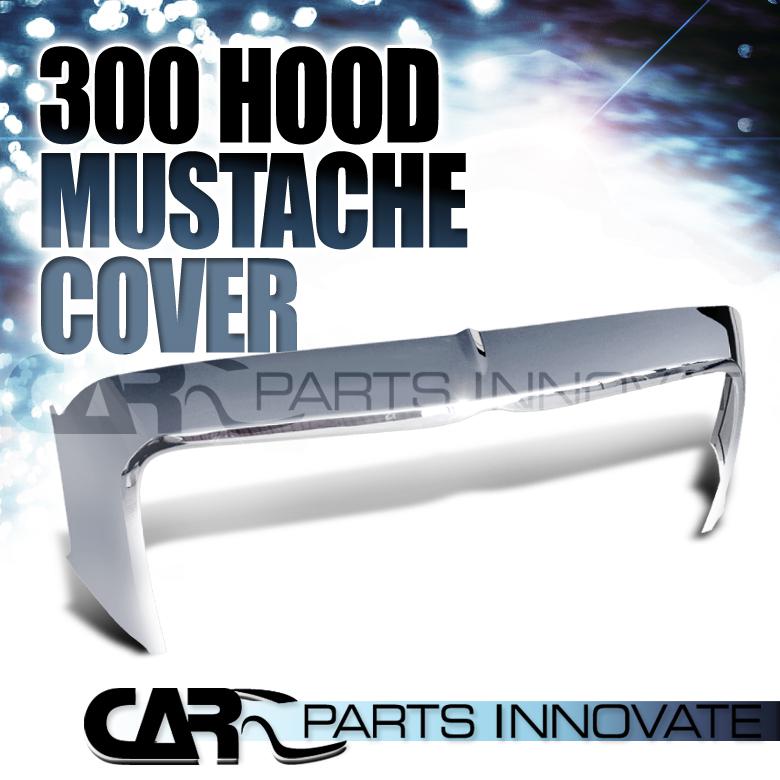 05-10 chrysler 300 chrome front hood grill mustache trim cover