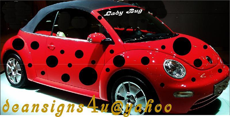 Halloween car van truck auto bus costume spots dots lady bug reuse safe easy vw