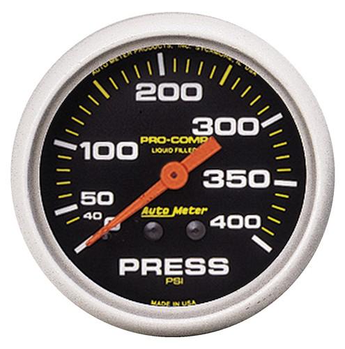 Auto meter 5424 pro-comp; liquid-filled mechanical pressure gauge