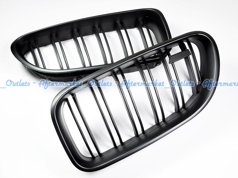 Shadow matte black front kidney grill grille set - f06 f12 f13 640i 650i m6