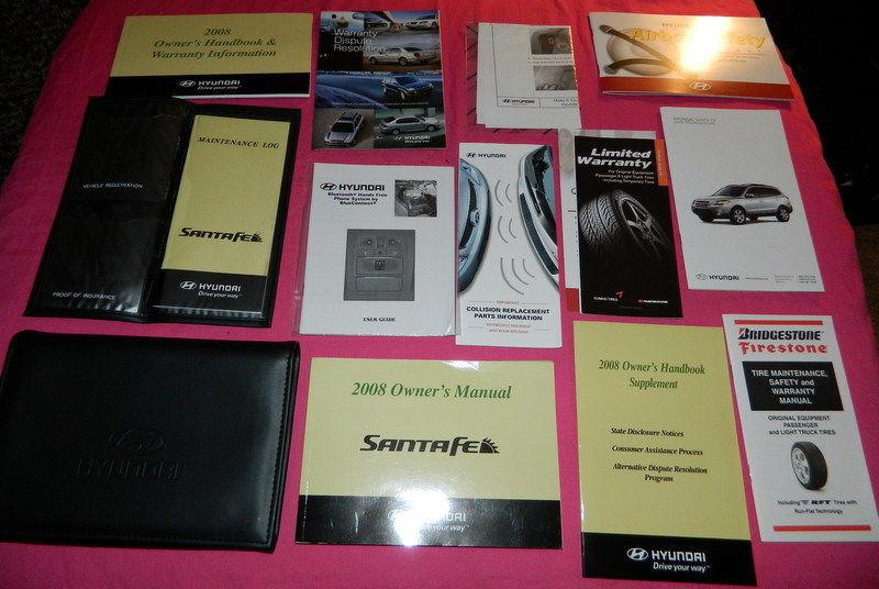 2008 08 hyundai santa fe owners owner's manual guide book kit handbook 