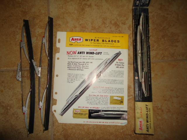 Anco by anderson nos anti wind-lift wiper blades 13" red-dot porsche ford no.820