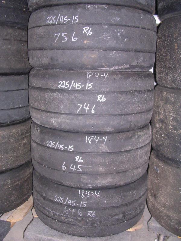 184-4 usdrrt hoosier used dot road race tires 225x45-15  