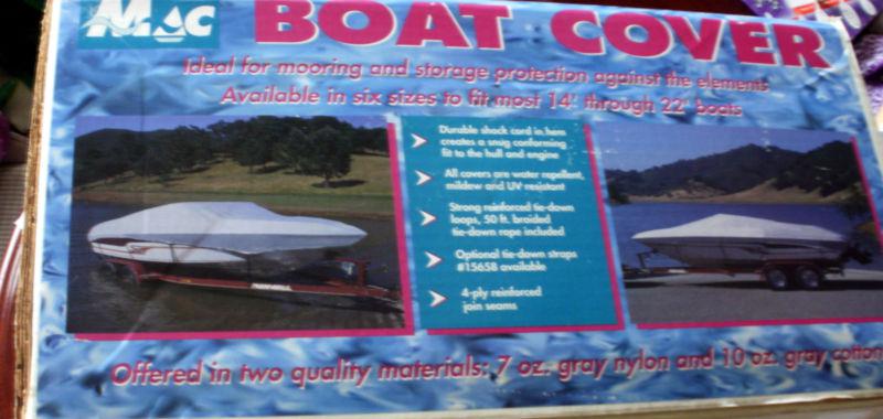 Mac~15486mac~flex-22 boat duck gray 10 oz cotton cover~new in box
