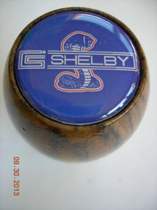 Gear shift knob wood ford mustang boss shelby blue white red 