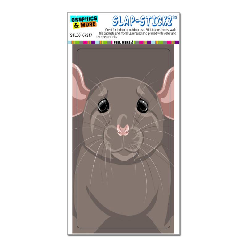 Rat dumbo fancy gray - pet mouse - slap-stickz™ car window locker bumper sticker